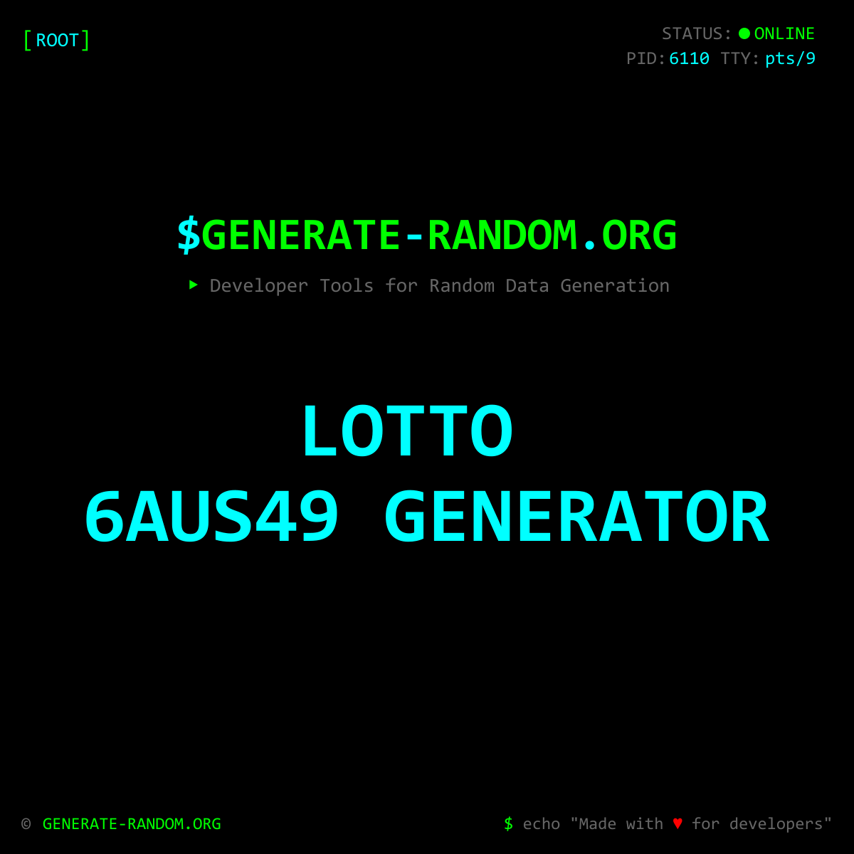 6 Aus 49 Generator